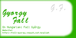 gyorgy fall business card